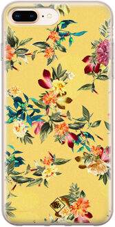 Casimoda iPhone 8 Plus/7 Plus siliconen hoesje - Floral days Geel