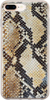 Casimoda iPhone 8 Plus/7 Plus siliconen hoesje - Golden snake Goudkleurig