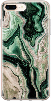 Casimoda iPhone 8 Plus/7 Plus siliconen hoesje - Green waves Groen