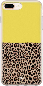 Casimoda iPhone 8 Plus/7 Plus siliconen hoesje - Luipaard geel