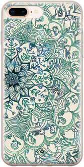 Casimoda iPhone 8 Plus/7 Plus siliconen hoesje - Mandala blauw