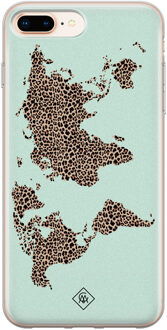 Casimoda iPhone 8 Plus/7 Plus siliconen hoesje - Wild world Blauw