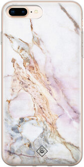 Casimoda iPhone 8 Plus/7 Plus siliconen telefoonhoesje - Parelmoer marmer Multi