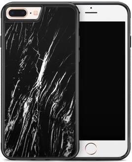 Casimoda iPhone 8 Plus/iPhone 7 Plus hoesje - Black is my happy color (marmer)