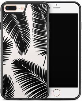 Casimoda iPhone 8 Plus/iPhone 7 Plus hoesje - Palm leaves silhouette
