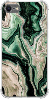 Casimoda iPhone SE (2020/2022) / 8 / 7 shockproof hoesje - Green waves Groen