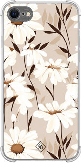 Casimoda iPhone SE (2020/2022) / 8 / 7 shockproof hoesje - In bloom Bruin/beige