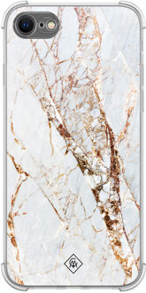 Casimoda iPhone SE (2020/2022) / 8 / 7 shockproof hoesje - Marmer goud Goudkleurig