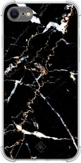 Casimoda iPhone SE (2020/2022) / 8 / 7 shockproof hoesje - Marmer zwart