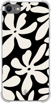 Casimoda iPhone SE (2020/2022) / 8 / 7 shockproof hoesje - Noir bloom Zwart