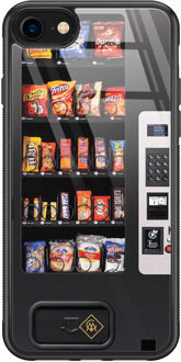 Casimoda iPhone SE 2020 glazen hardcase - Snoepautomaat Grijs/zilverkleurig