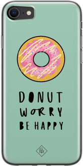 Casimoda iPhone SE 2020 siliconen hoesje - Donut worry Roze