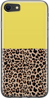 Casimoda iPhone SE 2020 siliconen hoesje - Luipaard geel