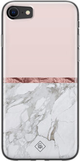 Casimoda iPhone SE 2020 siliconen telefoonhoesje - Rose all day Roze