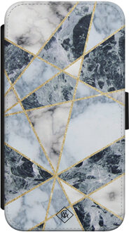 Casimoda iPhone X/XS flipcase - Marmer blauw