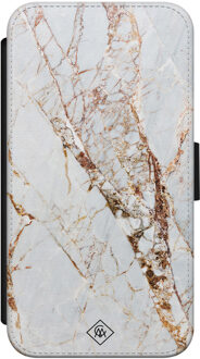 Casimoda iPhone X/XS flipcase - Marmer goud Goudkleurig