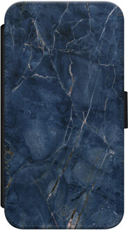 Casimoda iPhone X/XS flipcase - Marmer navy blauw
