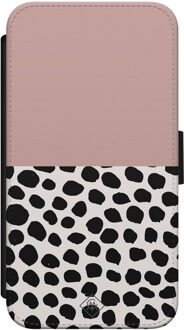 Casimoda iPhone X/XS flipcase - Pink dots Roze