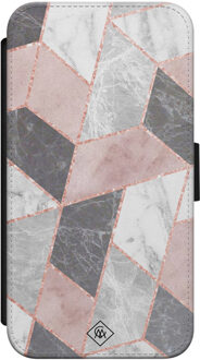 Casimoda iPhone X/XS flipcase - Stone grid Multi