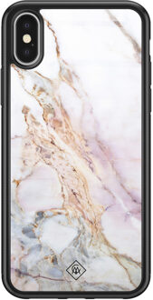 Casimoda iPhone X/XS glazen hardcase - Parelmoer marmer Multi