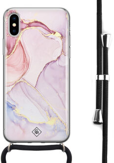 Casimoda iPhone X/XS hoesje met koord - Purple sky Paars