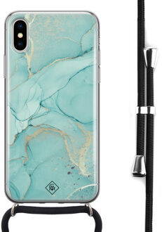 Casimoda iPhone X/XS hoesje met koord - Touch of mint