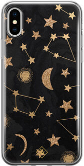 Casimoda iPhone X/XS siliconen hoesje - Counting the stars Grijs/zilverkleurig