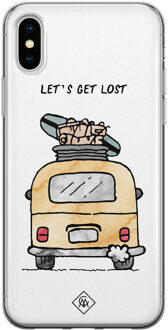 Casimoda iPhone X/XS siliconen hoesje - Let's get lost Roze