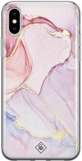 Casimoda iPhone X/XS siliconen hoesje - Purple sky Blauw