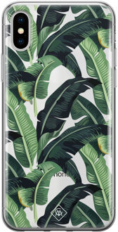Casimoda iPhone X/XS transparant hoesje - Jungle Groen