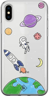 Casimoda iPhone X/XS transparant hoesje - Universum Multi