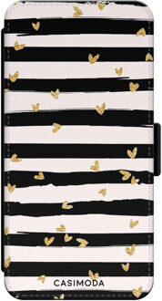 Casimoda iPhone XR flipcase - Hart & streepjes