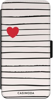 Casimoda iPhone XR flipcase - Heart stripes