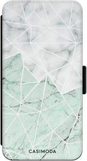 Casimoda iPhone XR flipcase - Marmer mint mix