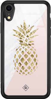 Casimoda iPhone XR glazen hardcase - Ananas Roze