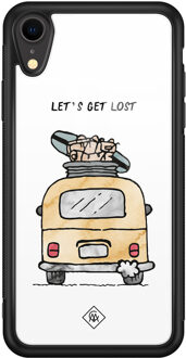 Casimoda iPhone XR glazen hardcase - Let's get lost Wit