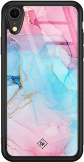 Casimoda iPhone XR glazen hardcase - Marble colorbomb Multi