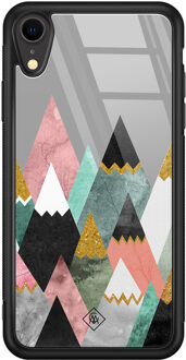 Casimoda iPhone XR glazen hardcase - Marble mountains Multi