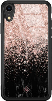 Casimoda iPhone XR glazen hardcase - Marmer twist Rosekleurig