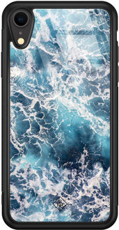 Casimoda iPhone XR glazen hardcase - Oceaan Blauw