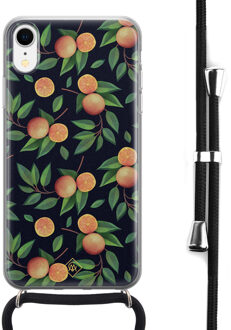 Casimoda iPhone XR hoesje met koord - Orange lemonade Multi