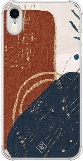 Casimoda iPhone XR shockproof hoesje - Abstract terracotta Multi