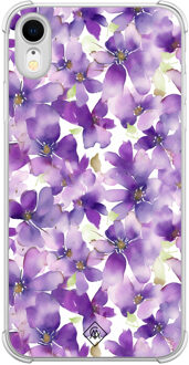 Casimoda iPhone XR shockproof hoesje - Floral violet Paars