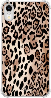 Casimoda iPhone XR shockproof hoesje - Golden wildcat Bruin/beige