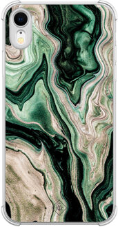 Casimoda iPhone XR shockproof hoesje - Green waves Groen