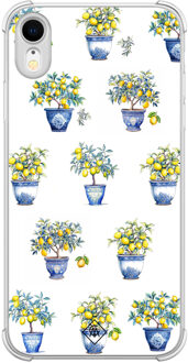 Casimoda iPhone XR shockproof hoesje - Lemon trees Mint