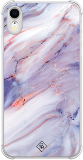 Casimoda iPhone XR shockproof hoesje - Marmer paars Roze