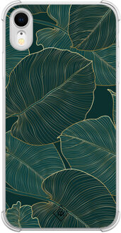 Casimoda iPhone XR shockproof hoesje - Monstera leaves Groen