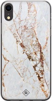 Casimoda iPhone XR siliconen hoesje - Marmer goud Goudkleurig