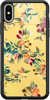 Casimoda iPhone XS Max glazen hardcase - Florals for days Multi